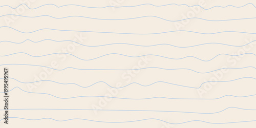 Line Paper Pattern. Linear Notebook Seamless Background. Vector School White and Blue Striped Page. Grid Hand Drawn Texture