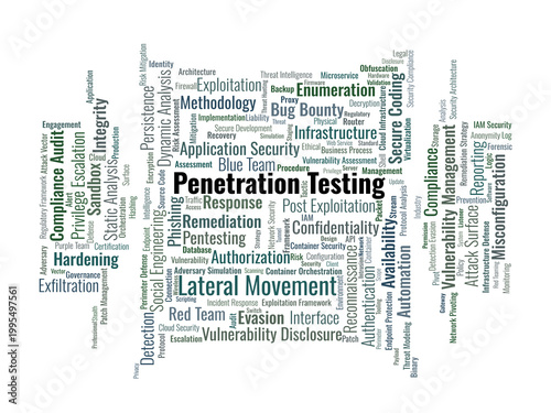 Canvas Print Penetration Testing Word Cloud