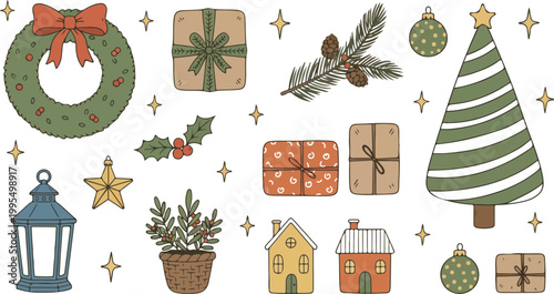 Athletic sneaker icon set with colorful and line art footwear designs