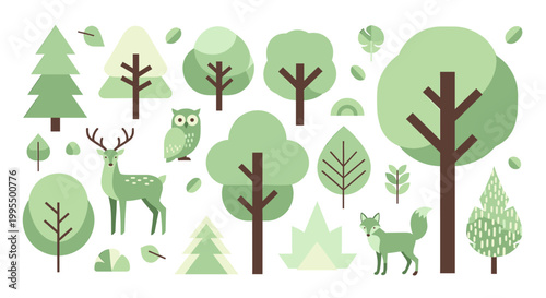 A calming and modern graphic of a tree, offering a sense of peace and stability. Ideal for website design, presentations, and illustrating growth and 