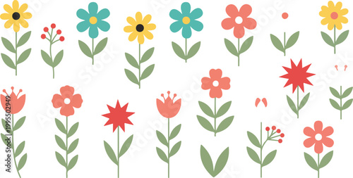 Festive winter mitten character set with reindeer rabbit and snowflake patterns