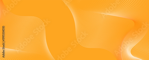 Abstract flowing lines on a vibrant orange background creating a dynamic and visually appealing abstract design