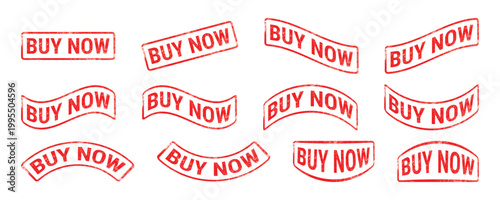 buy now red grunge rubber stamp set curved sale label collection