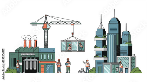 Integrating Green Architecture, Advanced Manufacturing, and Large-Scale Construction Infrastructure.
