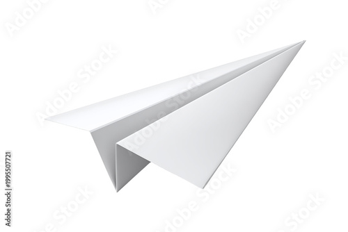 White paper plane isolated on white background png