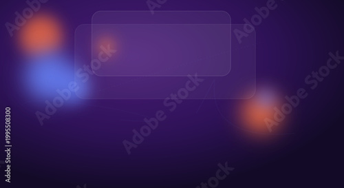 Glowing neon signs in dark purple background with blue and orange lights for nightclub advertisement
