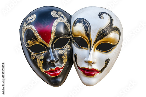 Comedy and Tragedy Masks isolated on white background png