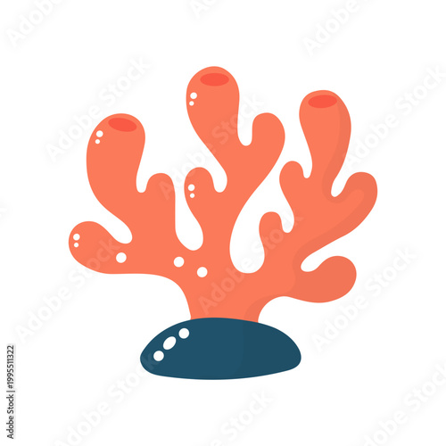 Cute Cartoon Coral Reef Illustration