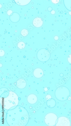 涼しげな泡が弾ける炭酸水のような縦型背景