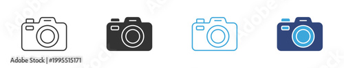 Camera icons set, Photography device symbols, Digital camera icons, Photo equipment vector icons, تصوير camera symbols