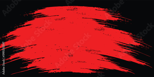 Grunge texture effect background. Distressed rough dark abstract textured. Black isolated on red.