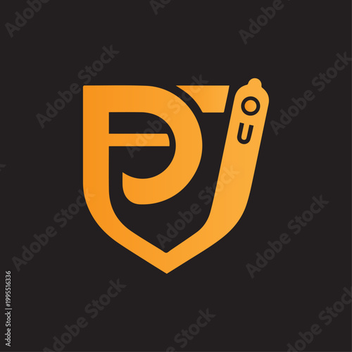 Vector illustration of a shield icon and security badge symbol on a white background as a business web element for a logo or internet service sign