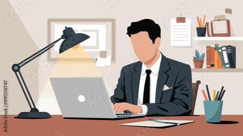 businessman in office