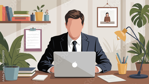 businesswoman working in office