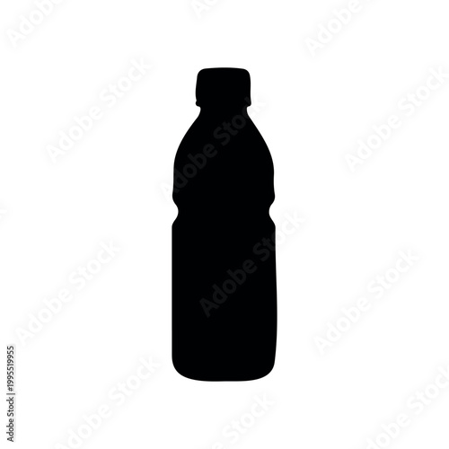 Water bottle silhouette vector flat illustration design.