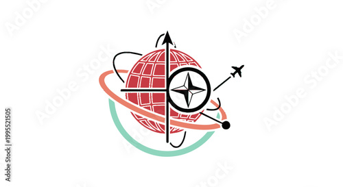 Global Travel and Exploration - A Compass and Globe Design.