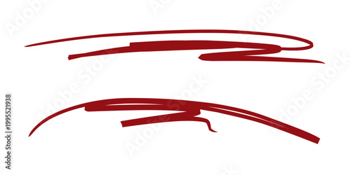 Photos Line Marker Underline Shape, Underlining with a Red Line – bold hand drawn highl