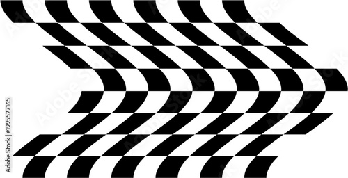 Racing checkered flags wave fast