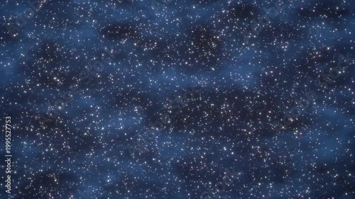 Deep Blue Space Nebula with Shimmering Stars and Cosmic Dust