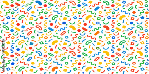 Bright seamless pattern with colorful circles and hearts creates a sweet candy sprinkle texture for festive wallpaper decoration or a holiday party backdrop vector illustration