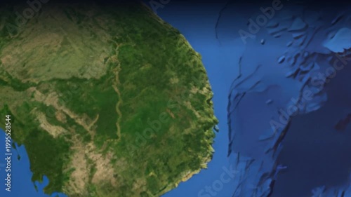 Animated Flight Path Map from Bangkok Thailand to Barcelona Spain