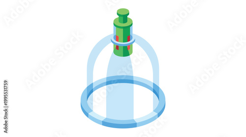 Isometric Vacuum Cupping Therapy Jar for Wellness and Alternative Medicine Healthcare Treatment