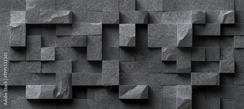 Elegant Gray Stone Wall Background with Textured Pattern for Modern Interior Design Projects