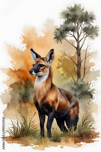 Sable animal in natural habitat