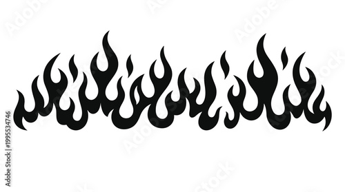 Black flame silhouette