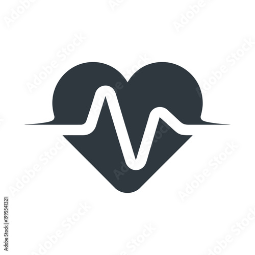 Canvas Print heart with a stethoscope