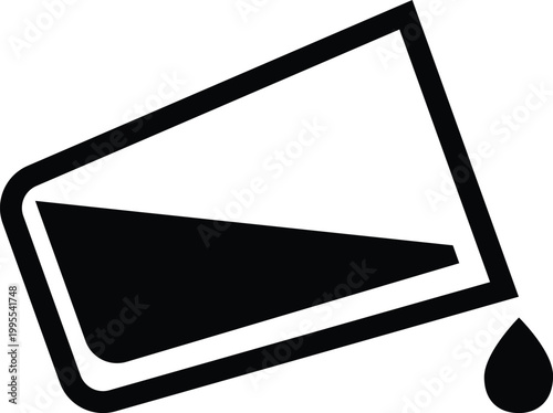 glass and flowing water icon on white background. glass and flowing water sign. flat style.