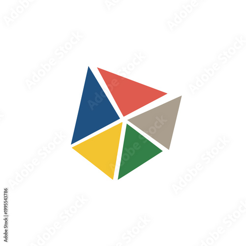 Colorful abstract geometric shapes forming a stylized star or crystal Free Download Colorful abstract geometric shapes forming a stylized star or crystal - GFXLoad