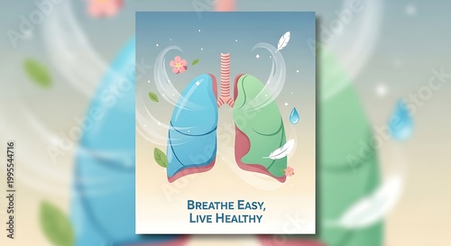 Healthy lungs breathe easy with clean air and nature