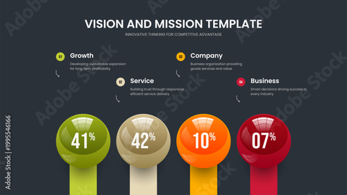 Corporate Analysis 4 Step Graph Presentation Layout. Educational Forecast Four Element Infographic Frame Template. Minimalist Proposal Slideshow Design Vector Illustration.