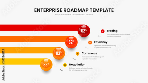 Science Visualization Slideshow Layout Vector Illustration. Market Proposal Four Element Diagram Presentation Template. Clean Innovation 4 Option Chart Frame Design.