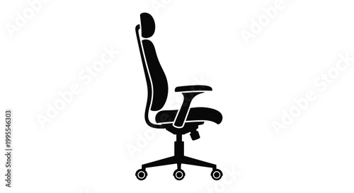 Modern ergonomic office chair with adjustable features and wheels for comfort