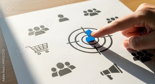 Professional Finger Moving Glowing User Profile Icon on Digital Interface