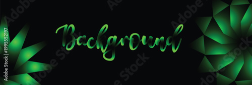 Elegant Green Floral Decorative Background Banner