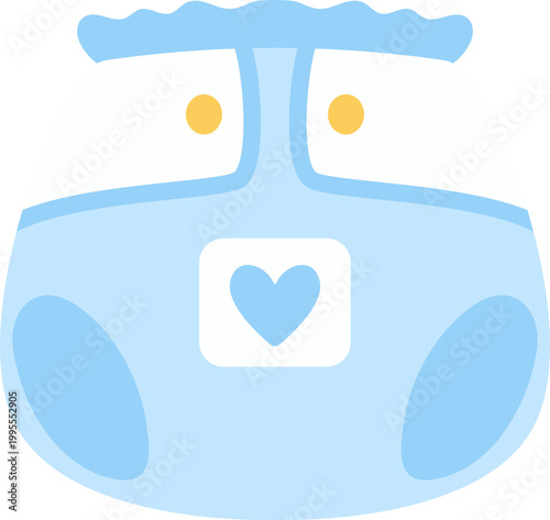 Soft Baby Diaper Clipart Birthday Invitation