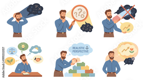 Person coping with anxiety through therapy and stress management techniques daily
