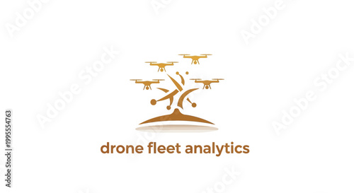 Drone Fleet Analytics Logo Depicting Aerial Technology and Data.