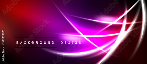 Vibrant abstract background. Red, purple hues blend with glowing lines. Modern design element for digital projects.