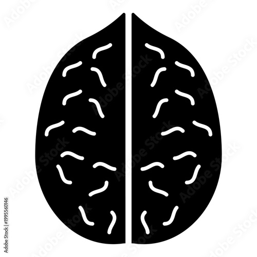 Walnut icon black color vector illustration image flat style