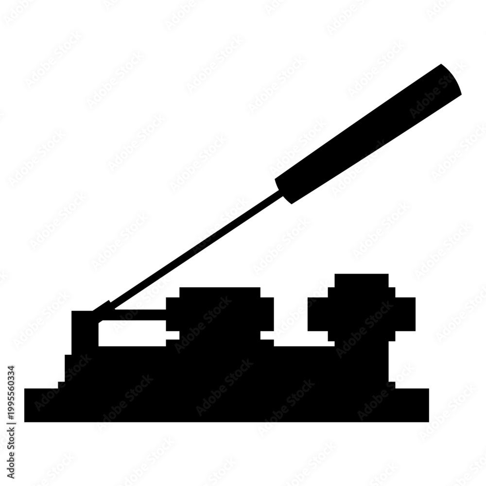 Fototapeta premium Nut cracker nutcracker icon black color vector illustration image flat style