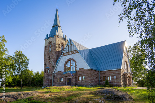 Schilderij op canvas The Protestant church of the Räisälä parish in the village of Melnikovo, Leningr