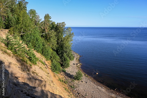 Tableau sur toile High shore of the Gulf of Finland near Fort Krasnaya Gorka, Leningrad region of
