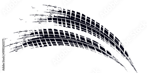 Tire tread marks, wheel textures, tire marks - car racing, motocross, drift, rally, off-road and others. modern