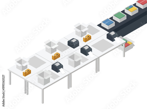 Isometric view of a renewable energy farm showcasing sustainable technology and industrial machinery in action