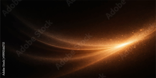 Abstract blue space background with glowing light waves and stars creating a smooth dark digital design texture