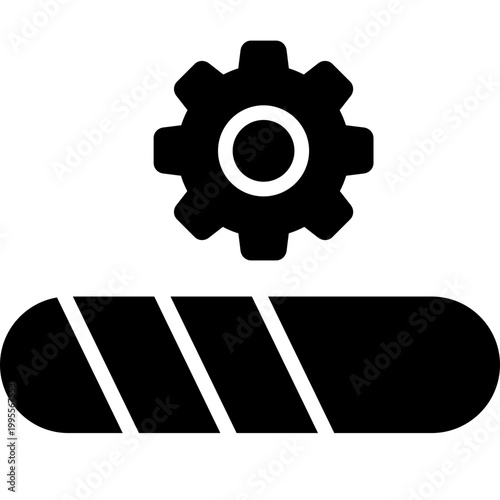 progress icon illustration design with solid